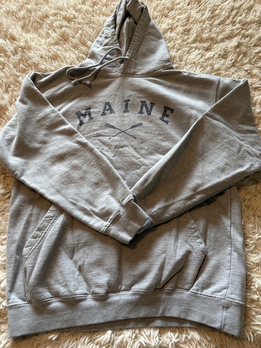 Maine Graphic Hooded Sweatshirt - Gray